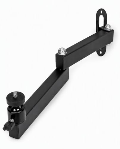 Universal Adjustable Foldable Projector Wall Mount with 1/4 Inch Interface | 360° Horizontal & 90° Vertical Metal Bracket for Projectors Cameras Devices