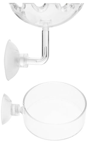 Lot de 2 Coupelles d'alimentation pour Crevettes, Verre Acrylique | Résistantes à L'Usure, Faciles à Nettoyer Ranger, pour Aquarium de Poissons et Mangeoire Crevette