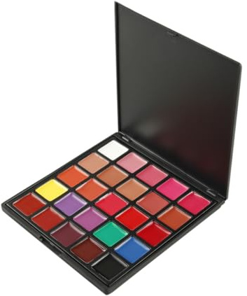 Veemoon Palette Rossetto 25 Colori Gloss Labbra Vibrante e Multifunzione, Pigmenti per Trucco Moda e Uso Quotidiano per Ragazze e Donne
