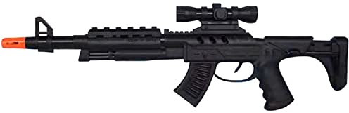 EUROCARNAVALES Giocattolo Mitragliatrice Gioco Fucile d'assalto con Suono 40 cm Costume Lungo Accessorio Gioco Arma Carnevale