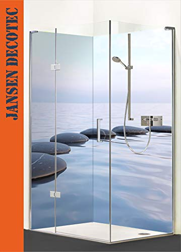 Duschrückwand Set 2-teilig, 2 Segmente je 90x200cm, Motiv: Feng_Shui_Wasser - KOSTENLOSER Zuschnitt !
