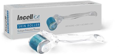 Derma Roller, INCELLICE Derma Roller 1,0 mm, Bartroller mit 540 Nadeln, Scalp Derma Roller für Gesicht und Körper, Professionelle Microneedle Roller für Hautpflege Frauen und Männer