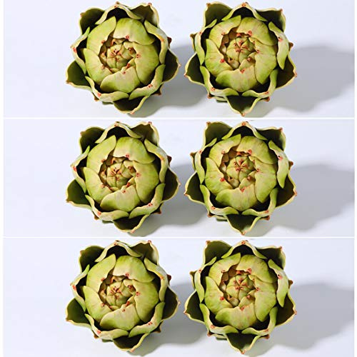Large Green Artificial Artichoke Vegetables Fake Artichoke for Home Decor -Green（6pcs）