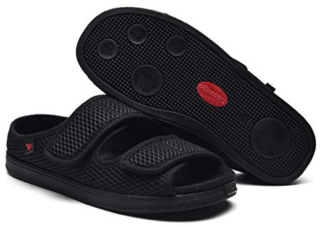 Nwarmsouth Svullnad artrit ödem SwLospitch tofflor, justerbara diabetiska tofflor, gravida kvinnors tofflor med svullna fötter, breda diabetiska ödemskor