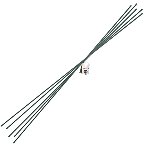 KADAX Pflanzstäbe 180 cm x 11 mm, 5er Set – Beschichteter Stahl Rankstab, Pflanzenstütze & Tomatenstäbe für Garten, Wetterfest & Stabil