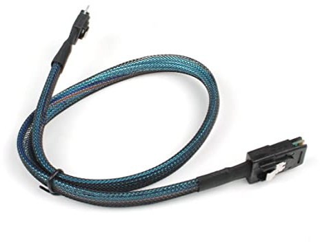 6PCS Mini SAS Slim SAS 4.0 SFF-8654 4i 38pin to SAS SFF-8087 Target Hard Disk Raid Adapter Cable 50cm