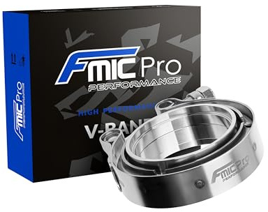 fmic.eu PERFORMANCE V-Band Schelle Edelstahl 60mm (2,35 Zoll) Flansch Kit Turbo Abgasanlage Motorsport Tuning