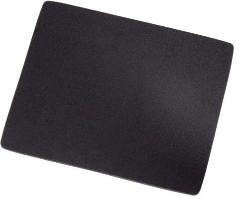 Hama Mauspad (Mousepad 22,3 x 18,3 cm, ultradünn, ideal für Büro oder Videospiele, rutschfeste Unterseite, strapazierfähig) Schwarz
