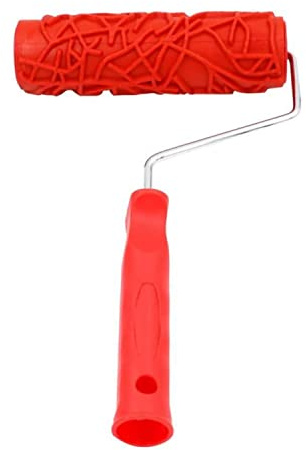 Rodillo de pintura con patrón de 7 pulgadas para decoración de pared, grabado en relieve 3D, rodillo de goma para decoración de pared (EG092T)