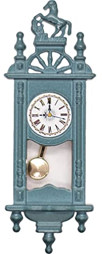 HOMSFOU Horloge de Maison de poupée à l'échelle 1:12 Vintage Horloge sur Pied en Bois Meubles Maison poupée Jouets Accessoires Photo pour Accessoires