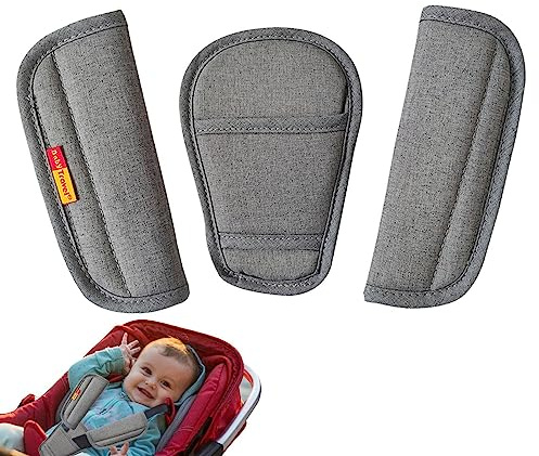 Lambo Juego de 3 Almohadillas para cinturón de Seguridad para Cochecito de bebé, Almohadillas para cinturón de Seguridad para Asiento de Coche para niños y niñas