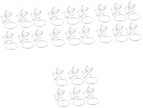 Abaodam 24stücke Tischkartenhalter Aus Metall Dekorativer Fotohalter Für Hochzeiten Partys Und Büros Stabiler Tischnummernhalter Für Karten Memos Und Fotos Silberne Fünfstern-form