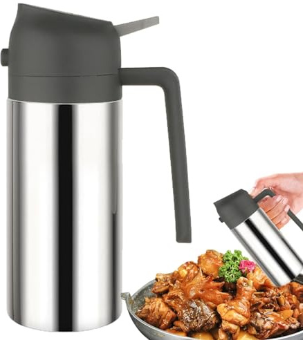Oljespruta för matlagning | 304 rostfritt stål olivolja spruta för matlagning - elegant design sprayning och hällning av bärbara köksredskap för grill, sallad, vinäger, köksbakning
