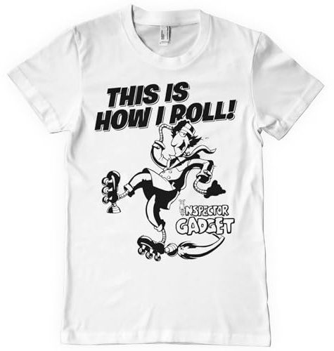 Inspector Gadget Licenciado Oficialmente This Is How I Roll Camiseta para Hombre (Blanco), XX-Large