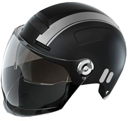 retrò Casco Scodella Portatile Mezzi Caschi Jet, Mezzo Casco da Motociclista Vintage Caschi Caschi Casco A Scodella Scooter Motorino ECE Omologato Mezzo Elmetto da Moto retrò