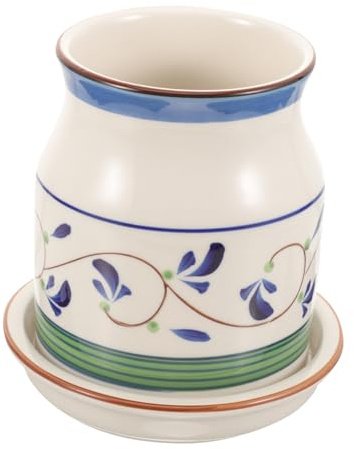 KICHOUSE Porte-couverts Céramique Support à Et Ustensiles Égouttoir De Cuisine Pour Cuillères Fourchettes Et Couteaux Accessoire Décoratif Et Fonctionnel