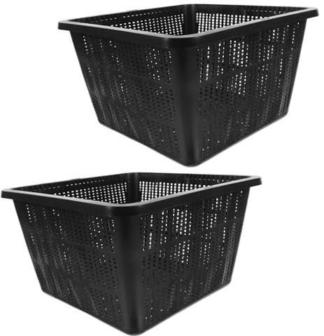 SEWOART 2pcs Small Plastic Hydroponic Pots Planting Baskets for Garden Net Planters Outdoor Pond Plant Cultivation Mesh Pots for Hydroponic Vegetable Growth