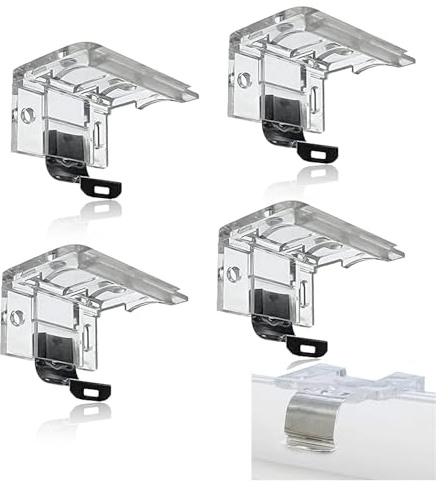 YAFIYGI 4 PCS Replacement Brackets for Cordless Blinds Metal Clip Mounting Bracket 1 (25mm) PVC Honeycomb Pleated Shades Window Shade Holder Hardware Plastic Headrail Easy Installation