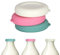 Milk Bottle Tops [One Pint, NOT 1L] Reusable Silicone Mixed without Bottle, Perfect Fit for UK One Pint Milk Glass Bottles, Dishwasher Safe, 100% Leakproof, Multicolour (3 pcs)