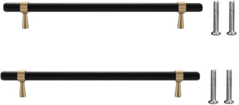 SANCHAKOU Kitchen Cupboard Handles 2Pcs Brass Chinese Style Handle Wardrobe Bedside Cabinet Cabinet Handle - 192Mm - Black Bronze