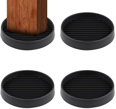 Rubber Castor Cups 3 IN, 4 PCS Carpet Protector Cups, Non Slip Furniture Coasters, Furniture Pads Round, Sofa Feet Protectors for Wooden Floors