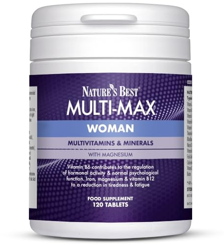 Nature's Best Multi-Max Multivitamin for Women - with Vitamin C, Zinc, Iron and More - UK Made - 120 Tablets (2 Months' Supply)