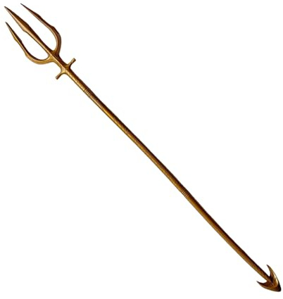 RmKbe Gold Trident Staff Plastic Mythical Sea God Prop Devil Pitchfork Devil Costume Halloween Prop Cosplay Accessory for Party