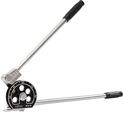 Rörböjare Ø 16 mm 0-180° böjvinkel, rörbockare med förlängd spak, halkfritt handtag, handrörbockare för rostfritt stål och järnrör 2 mm, rörbockningstång för aluminium och kopparrör 3 mm