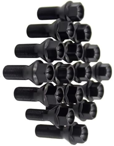 Radschrauben M12 X 1,5 Radbolzen Schwarz Teilenummer 36136781150 Kompatibel Mit Für 130i 2006–2010 Für 320i 1993–2005 Für 323i 1997–2011