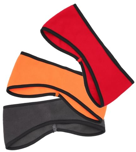 Healeved 3 Pezzi Fascia Antivento in Pile Termico Fascia Traspirante e Calda per la Testa Copertura Protettiva Invernale Unisex per Corsa Ciclismo e Attività Outdoor