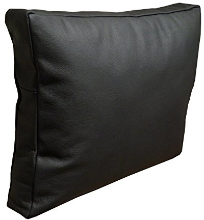 Quattro Meble Schwarz Echt Lederkissen Sofa Deko Kissen Echtleder Rückenkissen Rindsleder Leder Modell P&Z (30 x 50cm)