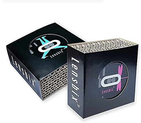 Lensbix Kontaktlinsenbehälter 2 Pack. Lensbix im Paarset. Die Innovative Art der Aufbewahrung & Pflege. 6 Farbsortierungen in Geschenkverpackung. (türkis + pink)