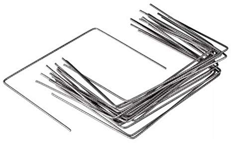 Lot de 30 Agrafes de fixation Métal pour toile de paillage ou géotextile avec pointes biseautées 20cmX20cmX20cm