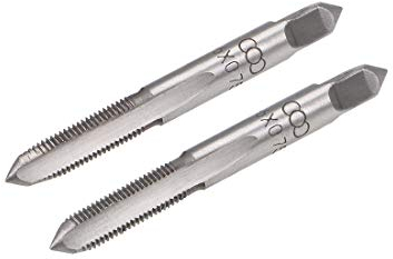 sourcing map 1 Paar metrisches Handgewinde Gewindesteigung 4 gerade Nuten H2 legierter Werkzeugstahl M6x0,75