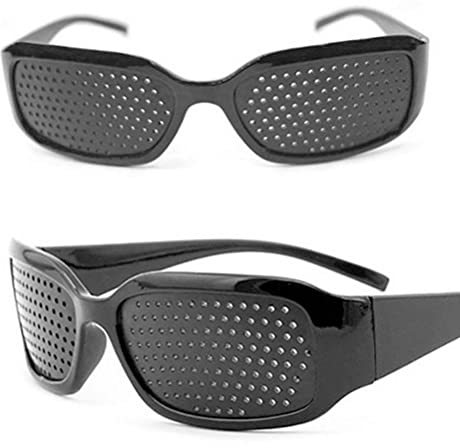 Lipeed Raster Brille Löcher Lochbrille Augen-Training und Entspannung Kunststoff Anti-Müdigkeits-Augenübungs-Korrekturbrille Sport