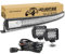 SKYWORLD 52 Zoll LED Arbeitsscheinwerfer Bar Gebogen Off-Road Zusazuscheinwefer 12V 24V, 2 X 4 Zoll Spot Led Scheinwerfer Arbeitslichtleiste + Kabelbaum Kit für 4x4 4WD Traktor LKW ATV UTV Fahrzeuge