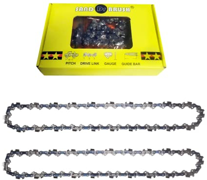 Catena per Motosega 10 Pollici Motosega，Catena di Ricambio 2 pezzi Accessori per Motosega，3/8， 0.05(1.3mm)，40DL，Catene Lunghezza 37cm，Piastra Guida Lunghezza taglio 25cm，legno da Sega
