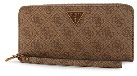 GUESS Alexie SLG Zip Around Wallet L Latte Logo