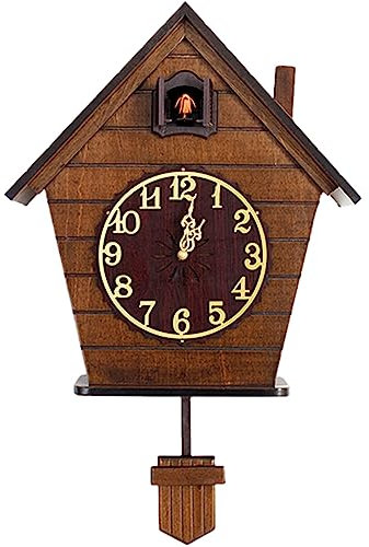 Kuckucksuhr, Kuckucksuhren, Wanduhr,Kuckucksuhr Modern,Massivholz Batteriebetriebenes Kuckucksuhr Schwarzwald Kuckuckruf Wanduhr Modern Weiss Vintage Cuckoo Wanduhr