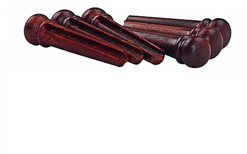 TOYANDONA 6pcs Redwood Guitar Bridge Pins Acoustic Guitar Bridge Pins Replacement Parts for Musical Stringed Instruments with Delicate Appearance and Ancient Classic Style to Improve Sound
