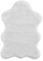 -LUXOR- living Coste - Alfombra mullida para Dormitorio, Ideal para Usar como Alfombra de Cama o Dormitorio, Juego de 2 Unidades, 55 x 80 cm, Color Blanco