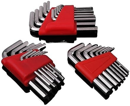Juego de llaves dinamométricas Allen, herramienta de bolsillo fácil de transportar con brazo corto para tamaños de llave métrica y de pulgada, juego compacto de 5/8/11 piezas