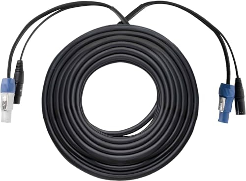 Pronomic Stage PPX-20 Hybridkabel Powerplug/XLR - Kombi-Kabel für Stromversorgung und Audiosignal zu aktiven Lautsprechern - Länge: 20 m