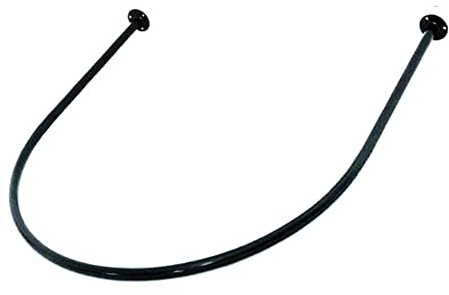 Metall-Vorhangstange, U-förmiges Badezimmer-Badewannen-Eck-Duschvorhangstangengestell, an der Wand montierte U-förmige Badezimmer-Vorhangstange, dekorative Badewannen-Metall-Duschstangenstange (Farbe: