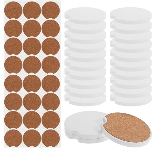 OUNONA Pezzi Sottobicchieri Per Auto A Sublimazione Sottobicchieri Per Auto Vuoti Per Portabicchieri Per In Ceramica Per Sublimare A Sublimazione