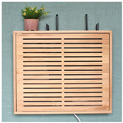 Floating TV Shelf Wall Mounted Media Console Wooden Router Storage Box Hider Cord Management Container Power Strip And Cable Management Box