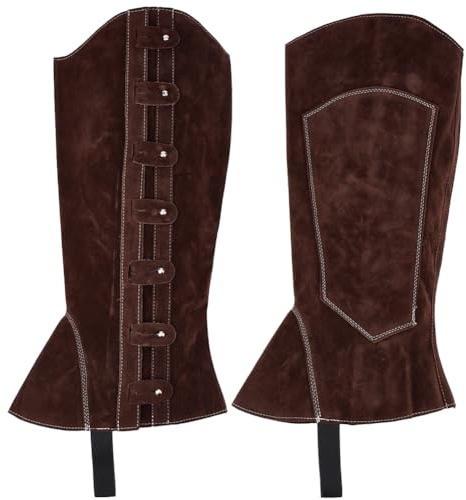 GORGECRAFT 2Stk Renaissance Stiefelüberzüge Beinschützer Für Ritter Und Piraten Mittelalterliche Schuhüberzüge Renaissance Beinwickel Aus Kunstleder Für Halloween Cosplay Wikingerkostüm Kokosnussbraun