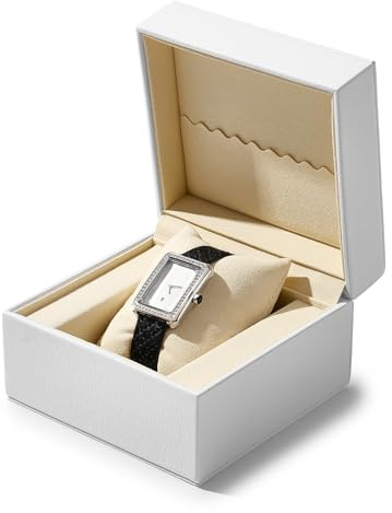 Oirlv Uhrenbox Uhrenaufbewahrungsbox für Männer zum Geburtstag Vatertag Jahrestag Valentinsta(Weiß)