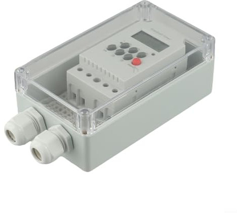 Lecreatekit Digital Timer Switch with Waterproof Box for Outdoor, 25A 220VAC Rainproof IP66 (30A)