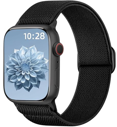 Ynitec Stretchigt sportband kompatibelt med Apple Watch Band kvinnor män 38 mm 40 mm 41 mm 42 mm 44 mm 45 mm 46 mm 49 mm, mjuk nylon elastisk flätad rem för iWatch serie 11 10 9 8 7 6 5 4 3 2 1 SE